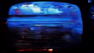 Soyut dijital sanat. Sinyal karışıklığı kaosu