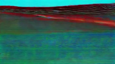 Soyut VFX. Sinyal Bozma Dijital Gürültü Sanatsal Akımı