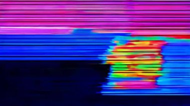 Soyut dijital sanat. Sinyal bozulması arızalı titreşimler