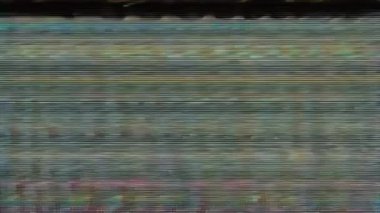 Elektronik kaos Glitchy statik dijital TV gürültüsü ve sinyal karışıklığı