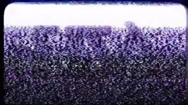Elektronik kaos Glitchy statik dijital TV gürültüsü ve sinyal karışıklığı