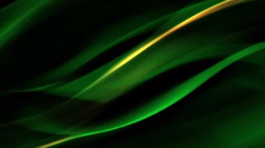 Canlı soyut dalgalar yeşil ve sarı renkli bir hareket senfonisi