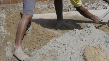 Effortful Cement Mixing in Construction Site