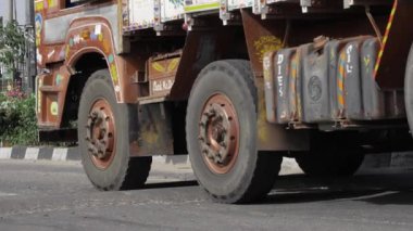 Vibrant Truck - A Journey of Color and Movement