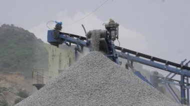 Efficient Rock Crushing in Action - Mining Equipment at Work