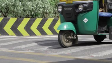 Roadway Interaction - Striped Barriers and Vehicles in Motion