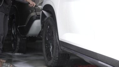 Expert Hand Washing a Car - Elevated Cleaning Process
