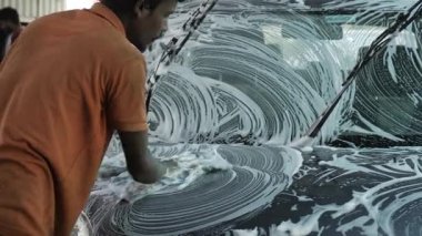 Thorough Car Wash - Hand-Washing with Foamy Soap