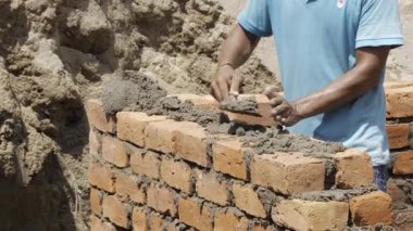 Efficient Brick Laying Technique - Craftsman at Work