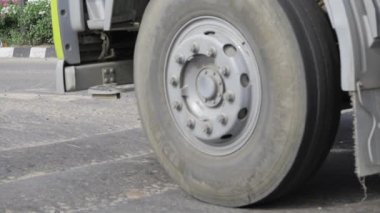 Street View - A Close-Up Look at Tire Gripping the Asphalt