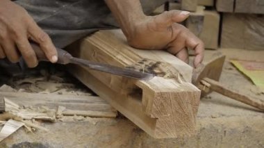 Precision Woodworking - Expert Hands at Work