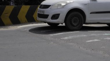 City Car Cruising on Road - Street View and Motion