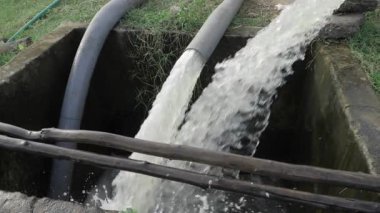 Water Flowing from Hoses and Pipes