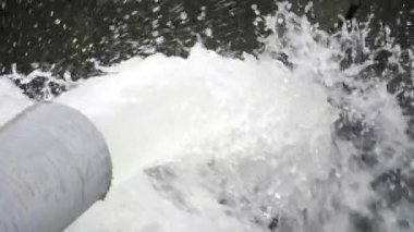 Splashing Water - A Close-up Look at the Water Pump in Action