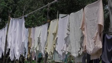 Colorful Laundry Line - A Charming Outdoor Setting
