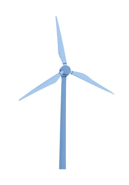 白色孤立的风力发电厂的矢量图解 世界环境日的概念 拯救地球 可持续性 可再生能源 矢量图形