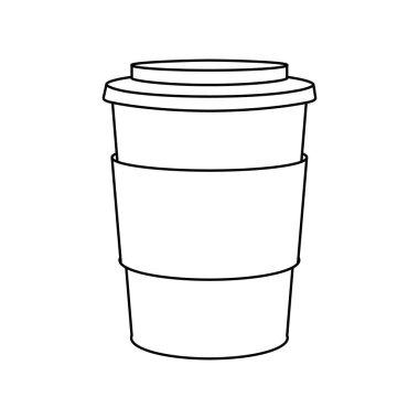 Kahve fincanının vektör simgesi. Kupa düz amblem, rozet, beyaz arka planda izole edilmiş logo tasarımı şablonu. İçecekler, menü düzeni, web, uygulamalar için. Düzenlenebilir vuruş