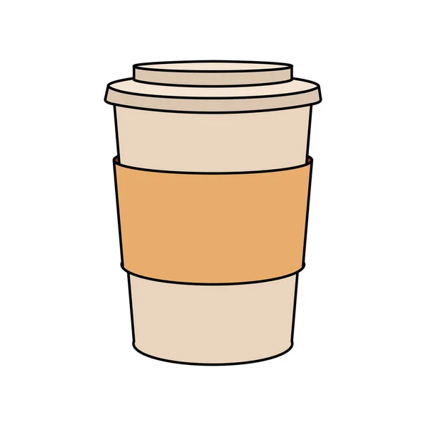 Εικονίδιο Διάνυσμα Της Κούπας Καφέ Κιμωλία Επίπεδη Έμβλημα Σήμα Πρότυπο — Διανυσματικό Αρχείο