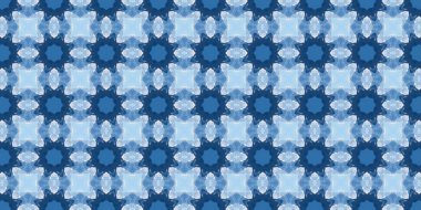 Mavi renkli geometrik desen. Soyut geometrik ikat batik. Mavi renkli geometrik desen. Geometrik örgü deseni. mavi ikat batiat.