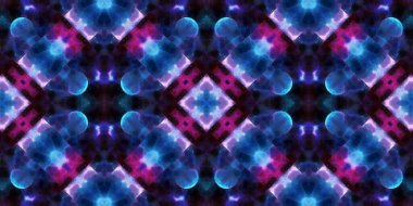 Neon soyut geometrik desen, koyu mavi ve kırmızı, pembe arkaplan.