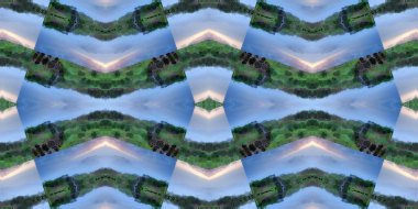 Soyut geometrik şekilli kusursuz desen