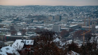 Almanya 'nın Stuttgart kentinin hava manzarası