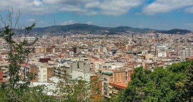 İspanya, Barselona 'nın hava manzarası
