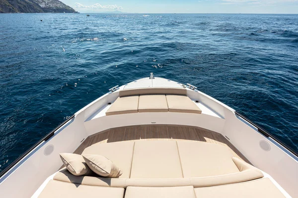 Yacht Prow Utsikt Ombord Havet — Stockfoto