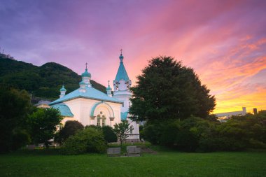 Hakodate Ortodoks Kilisesi, 1858 'de Rus Konsolosluğu tarafından Rus Bizans tarzında tasarlanmış Japonya' nın en eski Rum Ortodoks kilisesi.