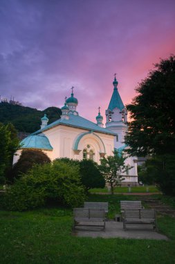 Hakodate Ortodoks Kilisesi, 1858 'de Rus Konsolosluğu tarafından Rus Bizans tarzında tasarlanmış Japonya' nın en eski Rum Ortodoks kilisesi.