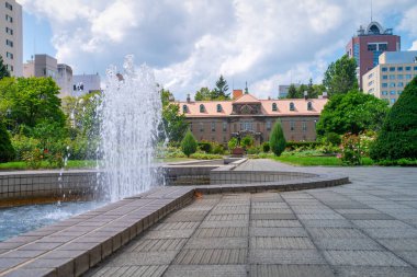 Sapporo Shiryokan, Sapporo Eski Temyiz Mahkemesi binasında bulunan şehir arşivleri müzesi, Batık Bahçe, Sapporo, Ishikari Bölgesi, Hokkaido, Japonya