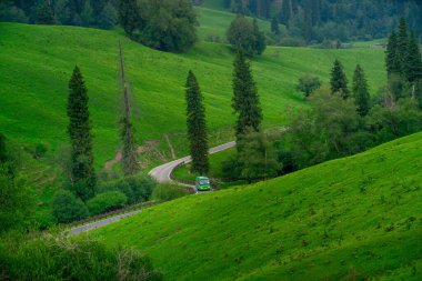 Nalati Grassland, one of the most beautiful grasslands in China for its alpine and valley scenery, Xinyuan County, Ili Kazak autonomous prefecture, Xinjiang Uygur autonomous region, China clipart