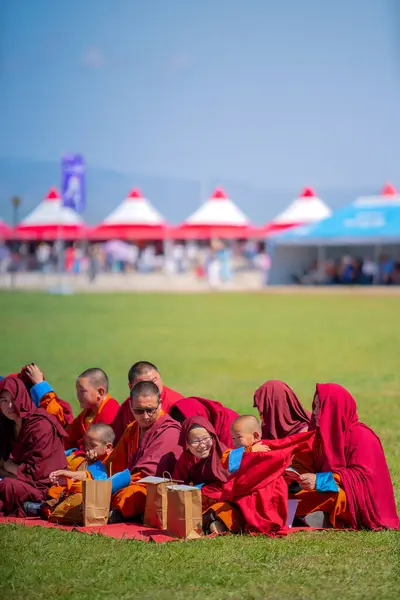 stock image Ulaanbaatar, Mongolia - August 4, 2024 -Danshig Naadam and Khuree Tsam festival, the ancient religious and cultural festival of Mongolia, related to the enthronement ceremony of His Holiness Zanabazar