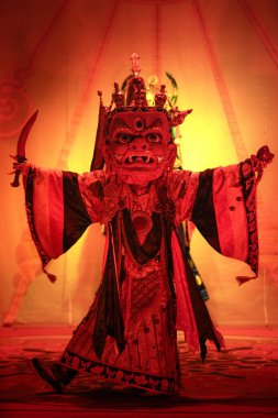 Ulaanbaatar, Moğolistan - 5 Ağustos 2024 - Moğolistan 'da turizmin ilgi odağı olan geleneksel Ulaanbaatar Müzik ve Dans Sahnesi