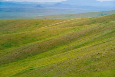 Ogii Lake, a freshwater lake in eastern Arkhangai, in central Mo clipart