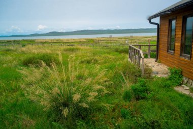 Ogii Lake, a freshwater lake in eastern Arkhangai, in central Mo clipart