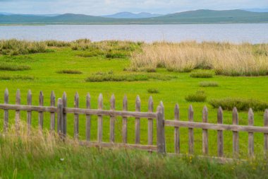 Ogii Lake, a freshwater lake in eastern Arkhangai, in central Mo clipart