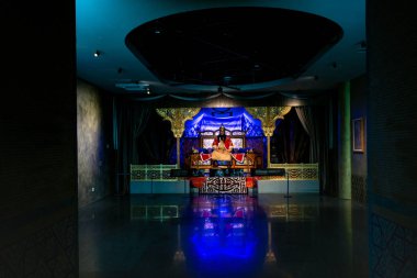 Ulaanbaatar, Moğolistan - 14 Ağustos 2024 - Chingeltei 'deki bir müze olan Chinggis Khaan Ulusal Müzesi Sahnesi' nde 10,000 'den fazla eser sergilenmektedir. 