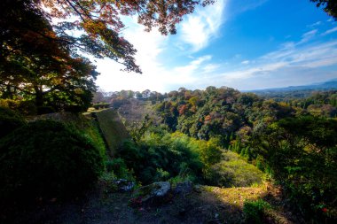 Oka Castle ruins, a Sengoku to Edo period yamajiro-style Japanese castle located in the city of Taketa, the ruins have been protected as a National Historic Site, Oita, Kyushu, Japan clipart