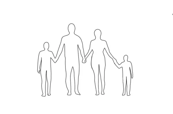 Aile silueti, bir grup insan.