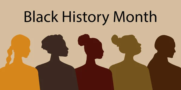 Black History Month Celebration Diversity Pride African Culture Horizontal Banner — Stockfoto