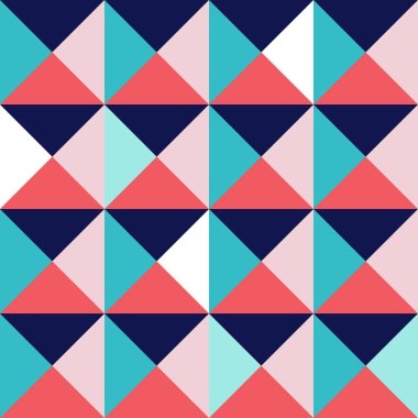 Polygonal seamless pattern. Colored triangles. Modern geometric print for textiles. Vector.