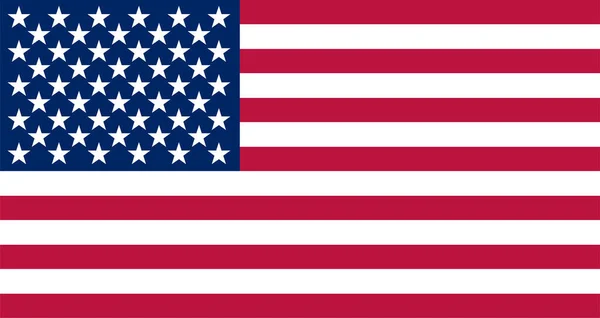 Amerikan bayrağı. Amerika 'nın Yıldızlar ve Şeritler Bayrağı. Yatay pankart. Vektör.