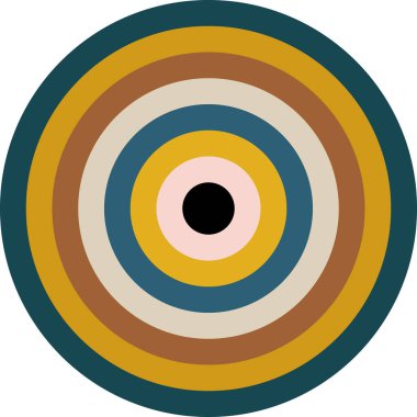 Circle with color set on white background. Sphere pattern with palette as fashion print design element. 