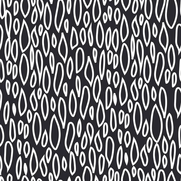 Shapeless Modern Drops Seamless Trendy Pattern Fabrics White Black Vector — Stockový vektor