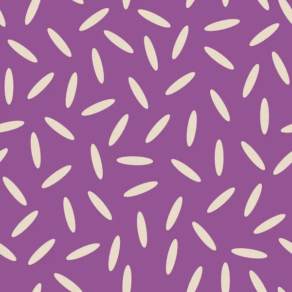 Nahtlos Modernes Muster Mit Reiskörnern Auf Violettem Hintergrund Druck Auf — Stockvektor