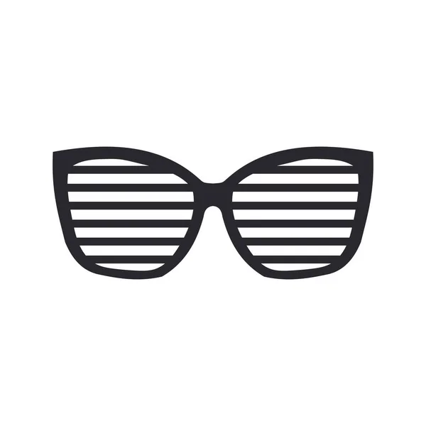 Black Trendy Retro Glasses White Background Sunglasses Stylish — Stock Photo, Image
