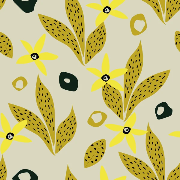 배경에 노란색 현대의 잎사귀들을 수있다 섬유에 사용되는 육질로 거무스름 — 스톡 사진