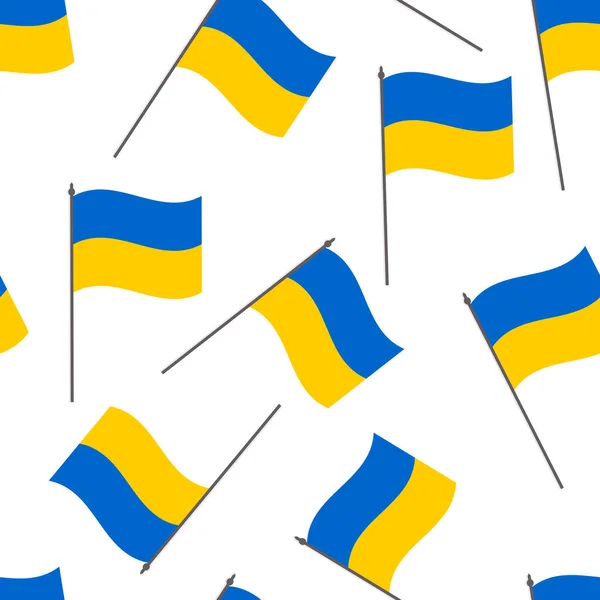 우크라이나 국기는 노란색 파란색이다 섬유와 제품에 사용되는 끈적끈적 패턴이다 Vector — 스톡 벡터