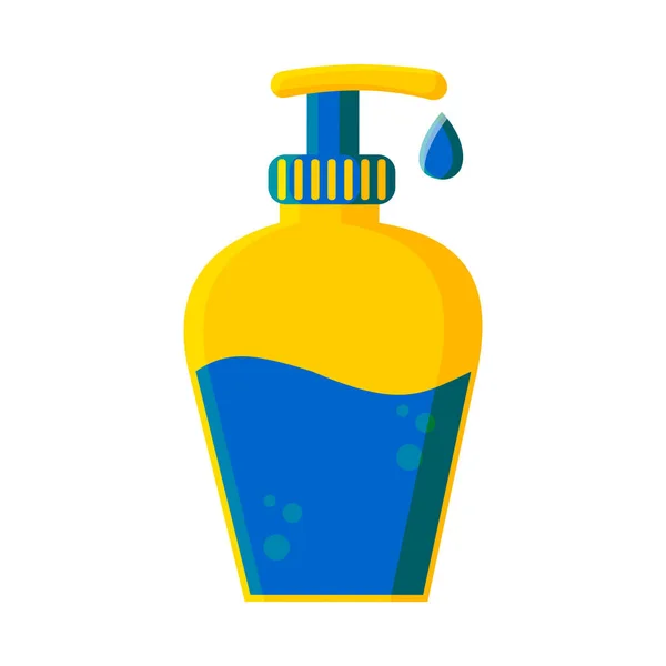 Antibacterial Gel Bottle Dispenser Washing Hands Skin Care Cosmetics Disinfection — Stock Vector
